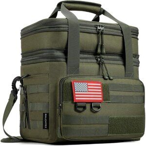 Tactical Lunch Bag,20L Large Heavy Duty DoubleDeck Insulated Lunch Box Leakproof